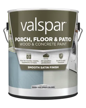 Valspar® Latex Satin Porch, Floor & Patio Paint 1 Gallon White (1 Gallon, White)