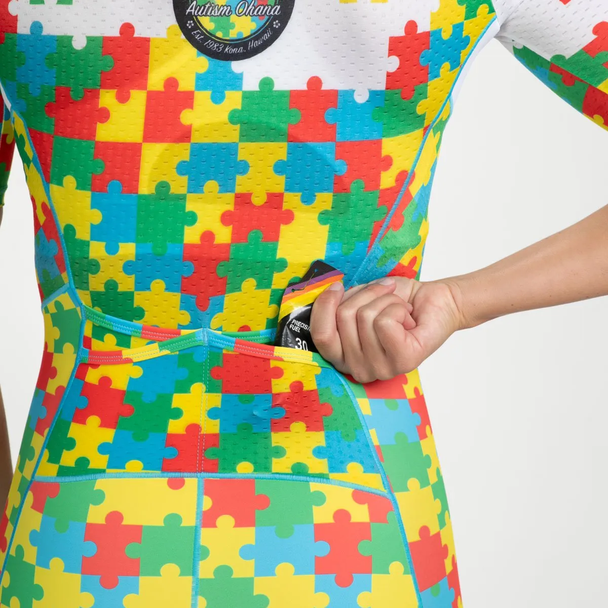 Women's Ltd Tri Aero Fz Racesuit - Autism Puzzle